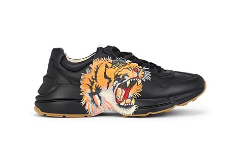 black tiger gucci shoes|Gucci rhyton tiger print.